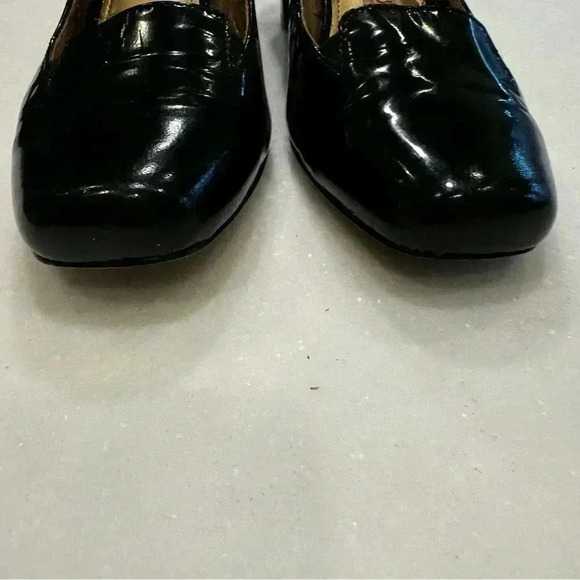 CIRCA JOAN & DAVID Size 9M Luxe -Voyeur Black Slip On Patent Leather Heels - Picture 4 of 10